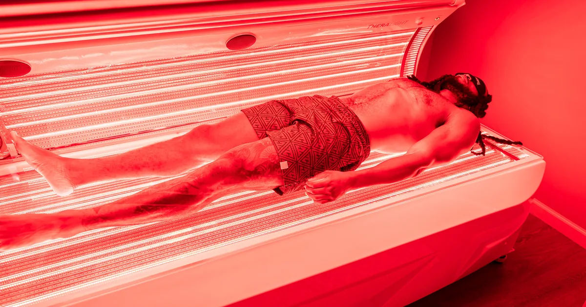 Red light therapy for sun-damaged skin at iCRYO Highland Village, TX